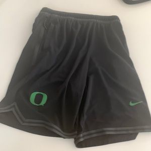 Lightly worn Nike Oregon Ducks elite basketball shorts
